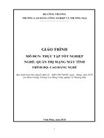 Giáo trình Thực tập tốt nghiệp (Nghề: Quản trị mạng máy tính) - CĐ Công nghiệp và Thương mại