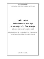Giáo trình An toàn điện (Nghề: Điện tử công nghiệp) - CĐ Công nghiệp và Thương mại