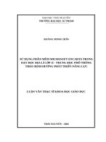 Sử dụng phần mềm microsoft encarta trong dạy học địa lí lớp 11   trung học phổ thông theo định hướng phát triển năng lực​ 