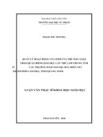 Quản lý hoạt động vui chơi của trẻ mẫu giáo theo quan điểm giáo dục lấy trẻ làm trung tâm ở các trường mầm non địa bàn miền núi thành phố cẩm phả, tỉnh quảng ninh​ 