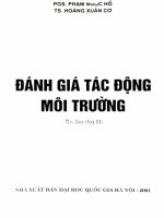 Giáo trình Đánh giá tác động môi trường (Tái bản lần 2): Phần 1