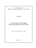 Kỹ thuật định tuyến đa đường trong mạng không dây phi cấu trúc 