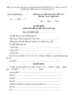Mẫu Quyết định đình chỉ giải quyết vụ án dân sự (dành cho Hội đồng xét xử)