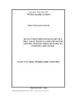 Quản lý hoạt động đánh giá kết quả thực tập sư phạm của sinh viên ngành giáo dục mầm non theo chuẩn đầu ra ở trường CĐSP yên bái​ 
