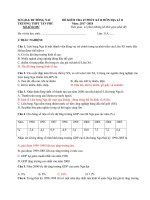 Đề kiểm tra 1 tiết HK2 môn Địa lí 11 năm 2017-2018 có đáp án – Trường THPT Tân Phú