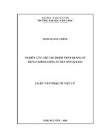 Nghiên cứu chế tạo diode phát quang sử dụng chấm lượng tử bán dẫn (q led) 