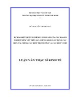 Luận văn Thạc sĩ Kinh tế: Dự báo kiệt quệ tài chính và phá sản của các doanh nghiệp niêm yết trên sàn chứng khoán sử dụng các biến tài chính, các biến thị trường và các biến vĩ mô