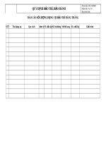 Mẫu Báo cáo số lượng dụng cụ bảo trì hàng tháng