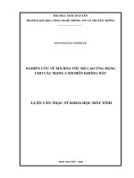 Nghiên cứu về mã hóa tốc độ cao ứng dụng cho các mạng cảm biến không dây 