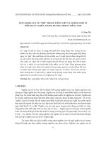 Ngữ nghĩa của từ “đẹp” trong tiếng Việt và những đơn vị diễn đạt ý nghĩa tương đương trong tiếng Anh