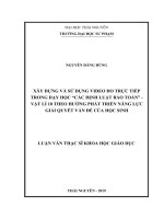 Xây dựng và sử dụng video đo trực tiếp trong dạy học các định luật bảo toàn   vật lí 10 theo hướng phát triển năng lực giải quyết vấn đề của học sinh​ 