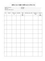 Mẫu Bảng xác nhận thời gian công tác
