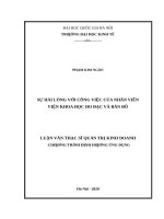 Sự hài lòng với công việc của nhân viên viện khoa học đo đạc và bản đồ​ 