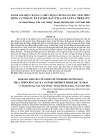 Đánh giá hiện trạng và biến động trong săn bắt trái phép động vật hoang dã tại khu bảo tồn Sao La Thừa Thiên Huế