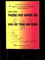 Giáo trình Phương pháp nghiên cứu khoa học trong kinh doanh: Phần 1 - ĐH Kinh tế