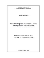 Thơ ma trường nguyên và võ sa hà dưới góc nhìn so sánh 