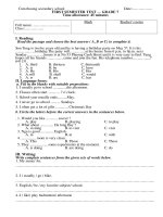 first semester test