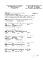Đề thi tốt nghiệp THPT Quốc gia môn Hóa học năm 2021 - Trường THPT Chuyên Hà Tĩnh (Mã đề 001)