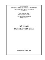Kỹ năng quản lý thời gian - ĐH Tài chính Marketing