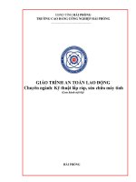 Giáo trình An toàn lao động (Ngành: Kỹ thuật lắp ráp, sửa chữa máy tính) - CĐ Công nghiệp Hải Phòng