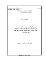 Nguyên nhân và kết quả điều trị vàng da tăng bilirubin gián tiếp ở trẻ sơ sinh tại bệnh viện trung ương thái nguyên​ 
