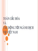 Bài giảng Toàn cầu và tác động với ngành du lịch Việt Nam