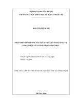 Tóm tắt Luận án Tiến sĩ Quản lý Khoa học và Công nghệ: Nhận diện mối tương tác giữa triết lý Phật giáo và chuẩn mực của cộng đồng khoa học