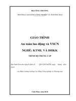 Giáo trình An toàn lao động và vệ sinh lao động (Nghề: Kỹ thuật máy lạnh và điều hòa không khí) - CĐ Công nghiệp và Thương mại