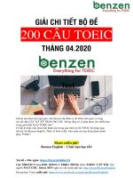 ÔN TOEIC giải chi tiết 200 câu