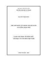 Thế giới nhân vật trong truyện ngắn của tống ngọc hân 