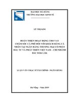 Hoàn thiện hoạt động cho vay chăm sóc cà phê đối với khách hàng cá nhân tại ngân hàng thương mại cổ phần đầu tư và phát triển việt nam chi nhánh bắc đăk lăk 