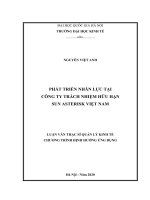 (Luận văn thạc sĩ) phát triển nhân lực tại công ty trách nhiệm hữu hạn sun asterisk việt nam​ 