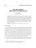 Nhạc tính và họa tính trong sáng tác của trường thơ loạn