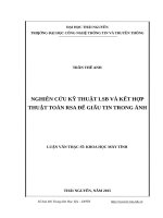 Luận văn thạc sĩ nghiên cứu kỹ thuật LSB và kết hợp thuật toán RSA để giấu tin trong ảnh 