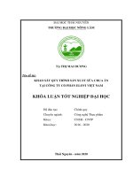 Khảo sát quy trình sản xuất sữa chua ăn tại công ty cổ phần elovi việt nam 