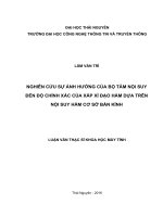 Luận văn thạc sĩ nghiên cứu sự ảnh hưởng của bộ tâm nội suy đến độ chính xác của xấp xỉ đạo hàm dựa trên nội suy hàm cơ sở bán kính​ 