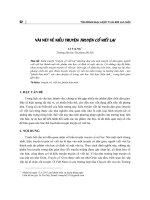 Vài nét về kiểu truyện Truyện cổ viết lại