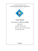 Giáo trình Hàn và cắt khí (Nghề: Cắt gọt kim loại) - CĐ Nghề Việt Đức, Hà Tĩnh