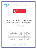 PHONG CÁCH ĐÀM PHÁN CỦA THƯƠNG NHÂN SINGAPORE VÀ NHỮNG YẾU TỐ TÁC ĐỘNG
