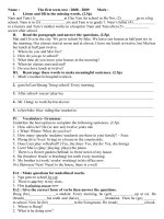 The 1st term test English 6