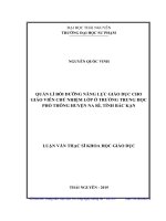 Luận văn thạc sĩ quản lí bồi dưỡng năng lực giáo dục cho giáo viên chủ nhiệm lớp ở trường trung học phổ thông huyện na rì, tỉnh bắc kạn​ 