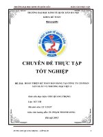Chuyên đề thực tập - HOÀN THIỆN KẾ TOÁN BÁN HÀNG TẠI CÔNG TY CỔ PHẨN SẢN XUẤT VÀ THƯƠNG MẠI VIỆT Á