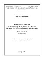 Tóm tắt luận án Tiến sĩ Y học: Nghiên cứu sự thay đổi nồng độ HS-CRP, IL-17A và hiệu quả điều trị bệnh vảy nến thông thường bằng Secukinumab
