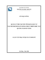 Quản lý thu nợ vốn TDĐT tại chi nhánh ngân hàng phát triển khu vực quảng nam đà nẵng 