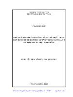 Thiết kế một số tình huống đánh giá thực trong dạy học chủ đề hệ thức lượng trong tam giác ở trường trung học phổ thông​ 