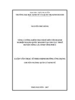Luận văn thạc sĩ tăng cường kiểm tra thuế đối với doanh nghiệp ngoài quốc doanh tại chi cục thuế huyện sông lô tỉnh vĩnh phúc​ 