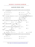 Bài tập trắc nghiệm chuyên đề số phức – Toán 12 – Đề số 24011