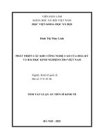 Phát triển các khu công nghệ cao của hoa kỳ và bài học kinh nghiệm cho việt nam TT