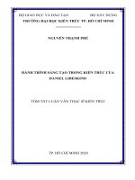 Tóm tắt Luận văn Thạc sĩ Kiến trúc: Hành trình sáng tạo của kiến trúc sư Daniel Libeskind