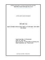 SKKN một số biện pháp giúp trẻ 3 4 tuổi học tốt môn âm nhạc 